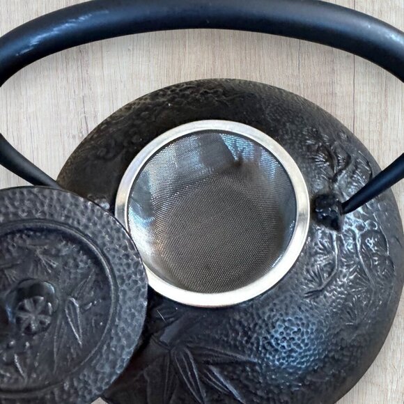 Vintage Japanese Tetsubin NAMBU TEKKI 2.5 CUP - 20oz Cast Iron Tea Pot Trivet - Picture 7 of 14